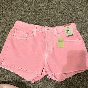 Levi's Women's Vibrant Pink Jean Shorts